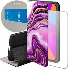 Hello Case Etui Z Klapką Do Iphone 15 Plus Różowy Marmur Purpura Róż Marmur Case