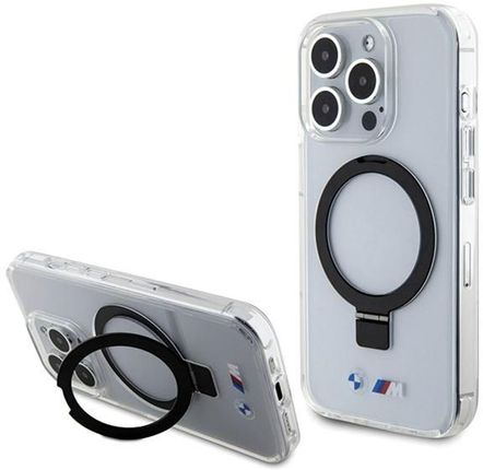 Bmw Bmhmp15Xurst Iphone 15 Pro Max 6 7" Przeźroczysty Clear Hardcase Ring Stand M Collection Magsafe