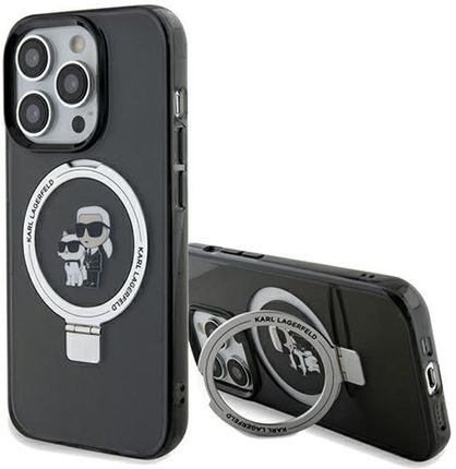 Karl Lagerfeld Klhmp14Xhmrskck Iphone 14 Pro Max 6 7" Czarny Black Hardcase Ring Stand Karlchoupettte Magsafe