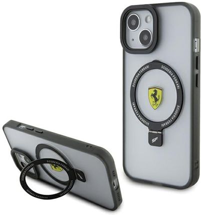 Ferrari Fehmp15Muscah Iphone 15 Plus 14 Plus 6 7" Transparent Hardcase Ring Stand 2023 Collection Magsafe