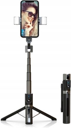 Toptel Uchwyt Selfie Z Odpinanym Pilotem Bluetooth Tripodem I Lampami Led P96