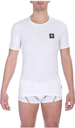 Koszulka T-shirt marki Bikkembergs model BKK1UTS07SI kolor Biały. Bielizna Męskie. Sezon: Cały rok
