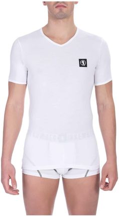 Koszulka T-shirt marki Bikkembergs model BKK1UTS08SI kolor Biały. Bielizna Męskie. Sezon: Cały rok
