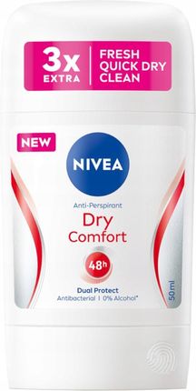 Nivea Dry Comfort Antyperspirant Damski W Sztyfcie Pielęgnujący 48H 50ml