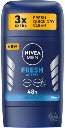 Nivea Men Fresh Active Dezodorant W Sztyfcie Pod Pachy Dla Mężczyzn 50ml