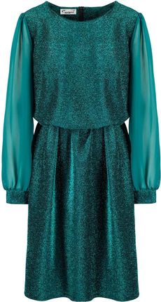 Elegancka sukienka trapezowa z brokatem i tiulem ELECTRA