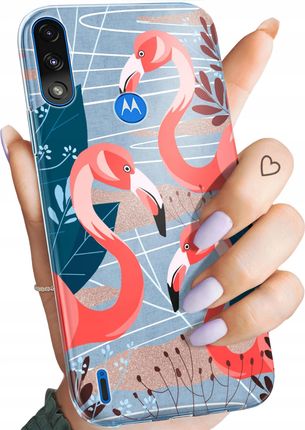Hello Case Etui Do Motorola Moto E7 Power Flaming Flamingi Ptaki Obudowa Case