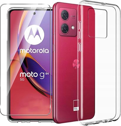 Case Etui Do Motorola Moto G84 5G Slim Silicone Clear Szkło