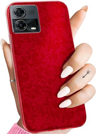 Hello Case Etui Do Motorola Moto S30 Pro 5G Edge 30 Fusion Czerwone Serca Róże