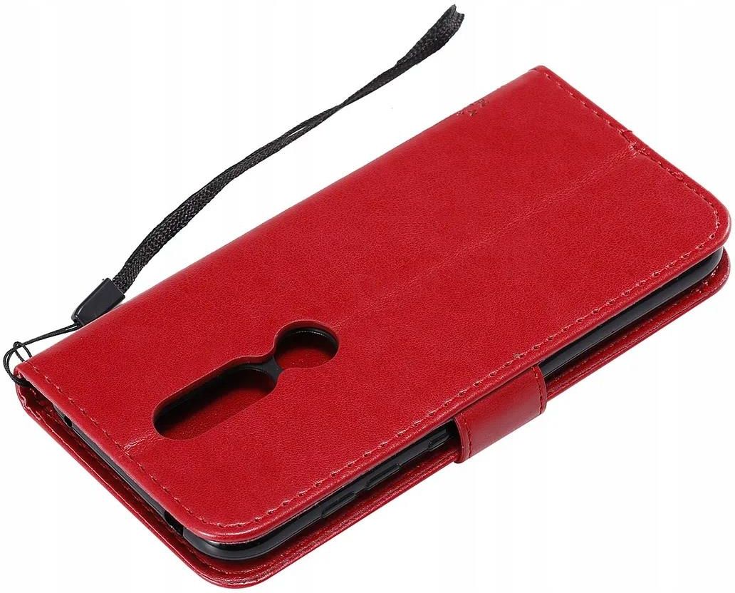 SATURCASE Custodia A Portafoglio Per Nokia 2.4 – Pelle PU Litchi Nera, Chiusura Magnetica, Slot Per Carte, Cinturino Da Polso