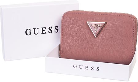 GUESS PORTFEL DAMSKI MERIDIAN SLG MEDIUM ZIP AROUND PUDROWY