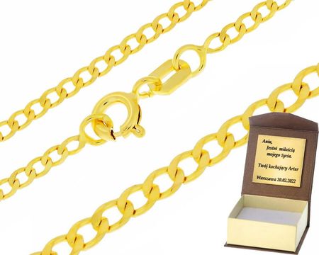 Złoty łańcuszek  pełny pancerka Próby 585 gr. 1.56 50 cm