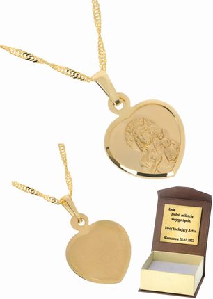 Złoty medalik z wizerunkiem Matka Boska. Próba 585. gr. 1.35