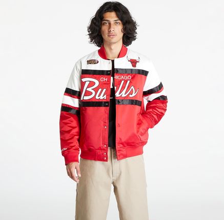 Mitchell & Ness Chicago Bulls Special Script Heavyweight Satin Jacket Red