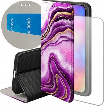 Hello Case Etui Do Samsung Galaxy M21 Różowy Marmur Purpura Róż Marmur Szkło