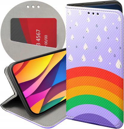 Hello Case Etui Z Klapką Do Samsung Galaxy M52 5G Tęcza Rainbow Futerał Case