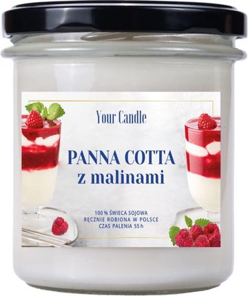 Your Candle Świeca Zapachowa Sojowa Panna Cotta Z Malinami 300 Ml