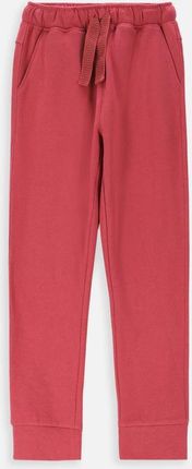 Spodnie dresowe czerwone z gumką w pasie