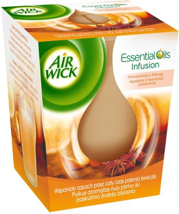 Air Wick Essential Oils Infusion Świeczka Zapachowa Pomarańcza Z Mango 105 G