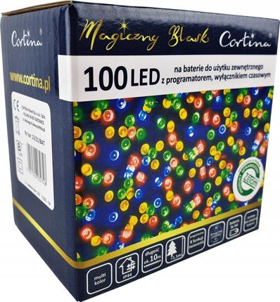 Cortina Lampki Choinkowe Na Baterie 100 Led Funkcje Timer 10 Metrów Choinka Choinkę
