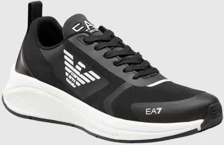 Ea7 Emporio Armani Czarne Sneakersy Z Białym Logo