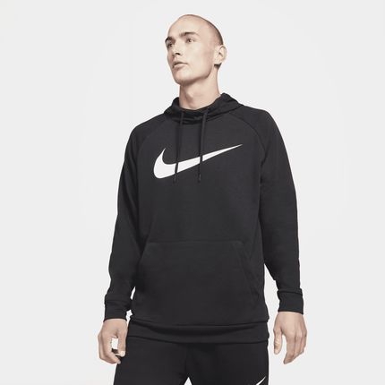 Nike Męska Bluza Z Kapturem I Nadrukiem Do Fitnessu Dry Graphic Czerń