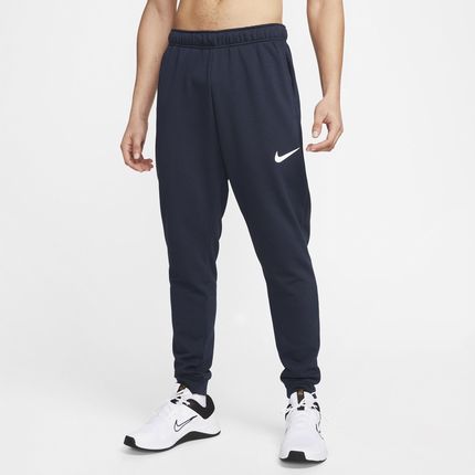 Nike Męskie Zwężane Spodnie Do Fitnessu Z Dzianiny Dri Fit Dry Niebieski
