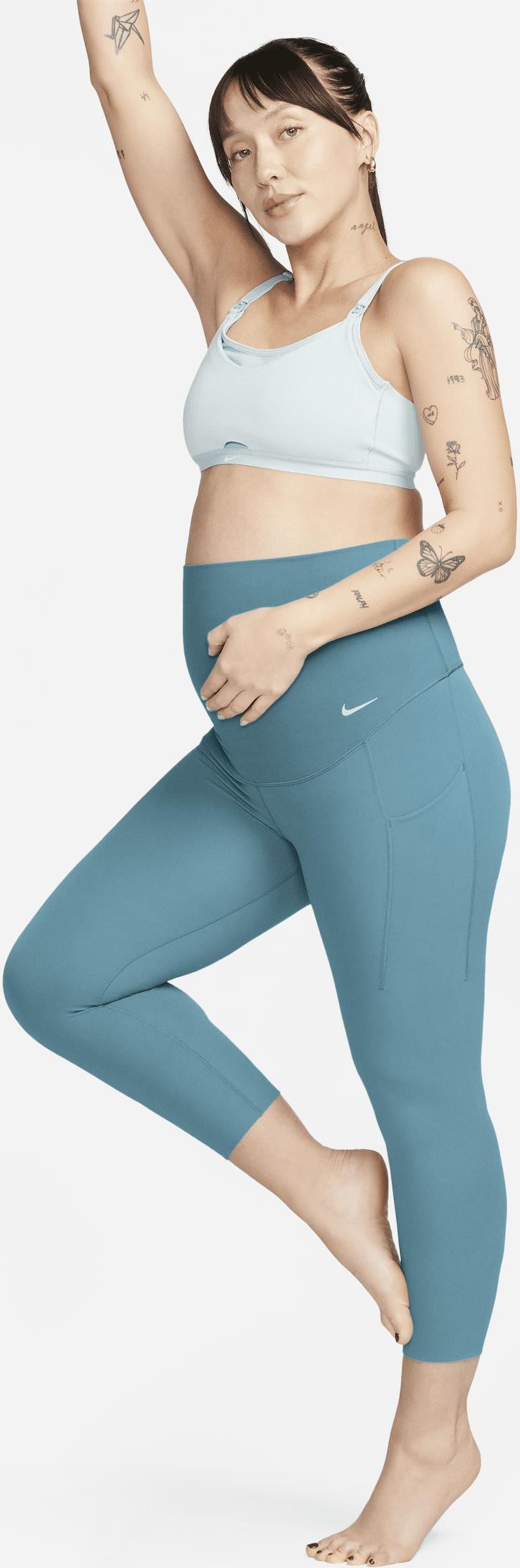 Nike Damskie Ciążowe Legginsy 7 8 Z Wysokim Stanem I Kieszeniami  Zapewniające Delikatne Wsparcie Zenvy M Niebieski - Ceny i opinie 