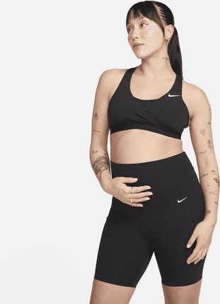 Nike Damskie Ciążowe Kolarki Z Wysokim Stanem I Kieszeniami Zapewniające Delikatne Wsparcie Zenvy M 21 Cm Czerń