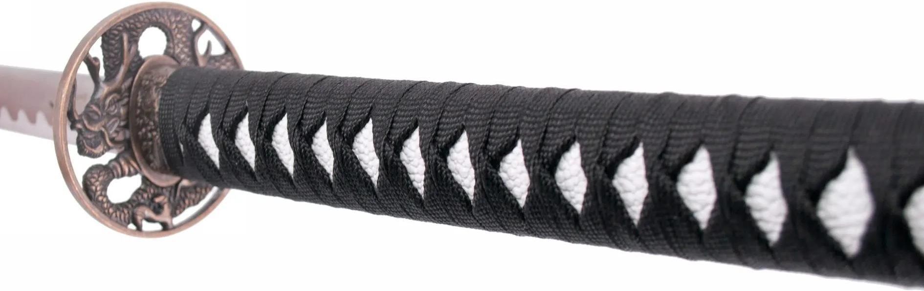 Katana Negra Dragón 102 cm con soporte