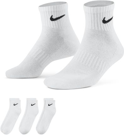 Nike Skarpety Treningowe Do Kostki Everyday Cushioned 3 Pary Biel