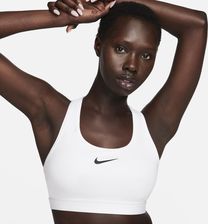 Zdjęcie Nike Damski Stanik Sportowy Z Wkładkami Swoosh Medium Support Biel - Brwinów