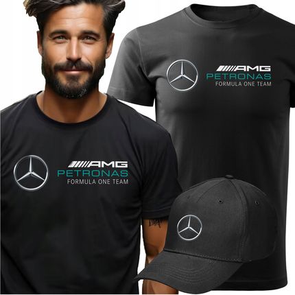 Wyczaruj Prezent Zestaw Koszulka + Czapka Z Daszkiem Bejsbolówka Mercedes Amg Petronas Y4