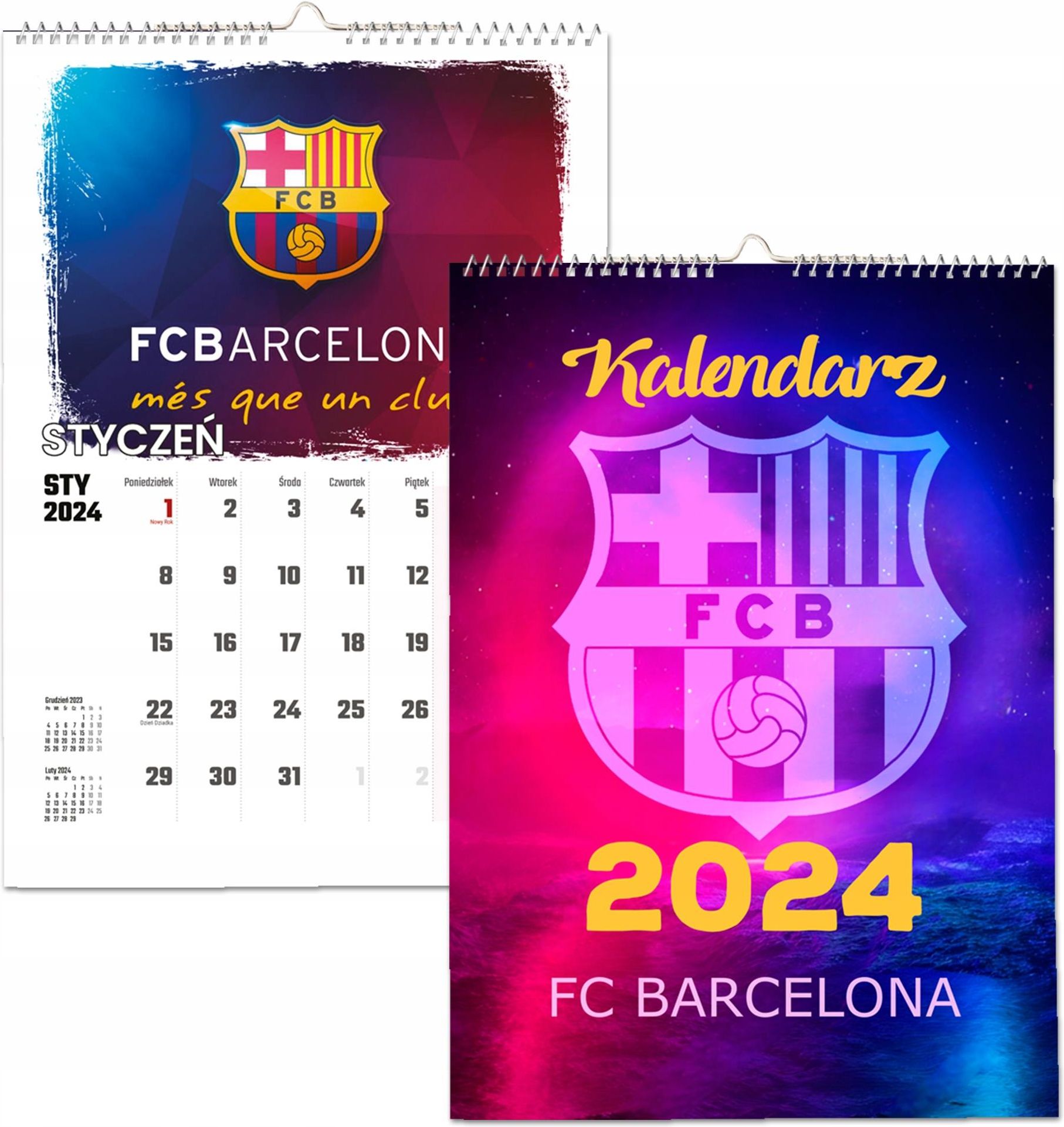 Kalendarz Ścienny Na Rok 2024 Fc Barcelona Blaugrana Duma Katalonii A4 