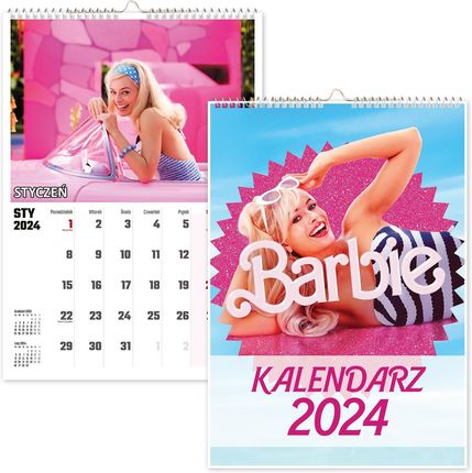 Kalendarz Ścienny Na Rok 2024 Barbie A3