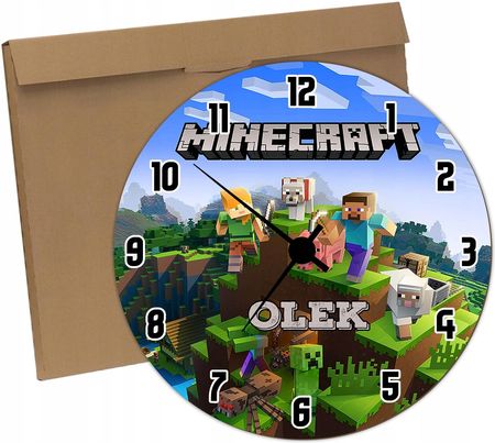 Propaganda Zegar Ścienny Dla Dzieci Minecraft Imię Święta Y4