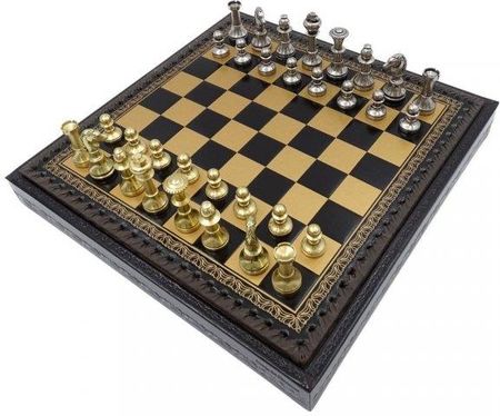 Italfama Ekskluzywne mosiężne szachy 28x28cm - N001