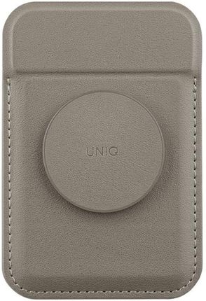 Uniq Flixa Magnetyczny Portfel Na Karty Z Podpórką Szary Flint Grey Magsafe