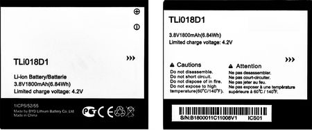 Nowa Bateria Akumulator TLi018D1 do Alcatel One Touch Pop D5, 5038D, 5038