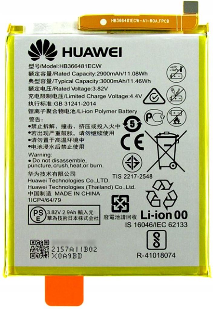 Huawei P20 Lite Dual Sim (ANE-L21) - Akku Li-Ion-Polymer HB366481ECW 3 - Foto 12