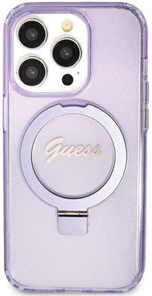 Guess Guhmn61Hrsgsu Iphone 11 Xr 6 1" Fioletowy Purple Hardcase Ring Stand Script Glitter Magsafe
