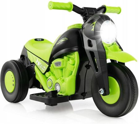 Costway Motocykl Elektryczny Dla Dzieci Z Efektem Bąbelków Zielony