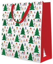 Zdjęcie Torebka prezentowa duża, zielone choinki - Radomyśl Wielki