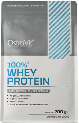 OstroVit 100% Whey Protein o smaku kremowej truskawki, 700 g | WYSYŁAMY W 24H!