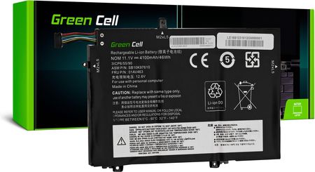 Green Cell L17C3P52 L17L3P52 L17M3P53 L17M3P54 do Lenovo ThinkPad L480 L490 L580 L590 L14 L15 Gen 1 Gen 2 (LE168)