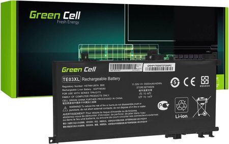 Green Cell TE04XL do HP Omen 15 AX202NW 15 AX205NW 15 AX212NW 15 AX213NW. HP Pavilion 15 BC501NW 15 BC505NW 15 BC507NW (HP180)