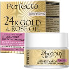 Perfecta 24K Gold Rose Oil Krem Do Twarzy 70+ Na Dzień I Noc 50ml