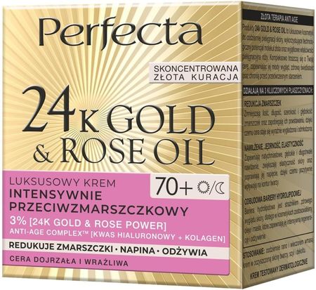 Krem Perfecta 24K Gold Rose Oil 70+ na dzień i noc 50ml