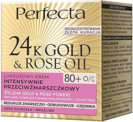 Krem Perfecta 24K Gold Rose Oil 80+ na dzień i noc 50ml