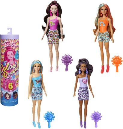 Barbie Color Reveal Lalka Seria Kolorowe wzory HTH44 HRK06